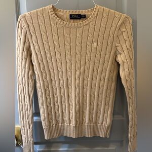 Women’s Ralph Lauren Beige Cable Knit Sweater small
